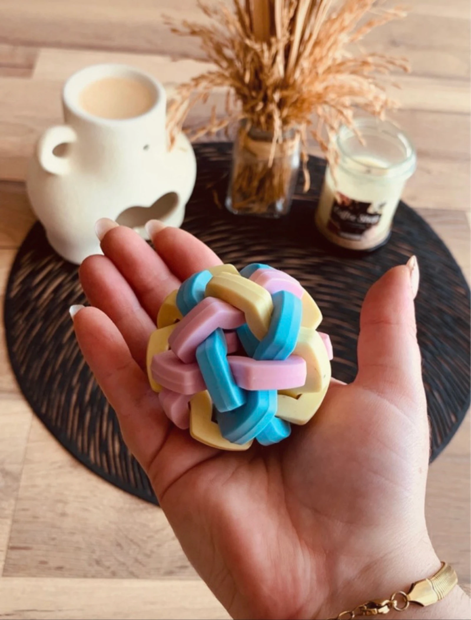 Bola com chocalho de cor pastel gato – photo 2